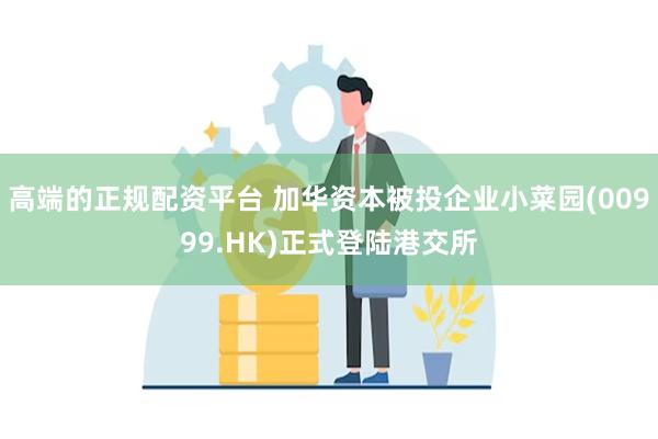 高端的正规配资平台 加华资本被投企业小菜园(00999.HK)正式登陆港交所